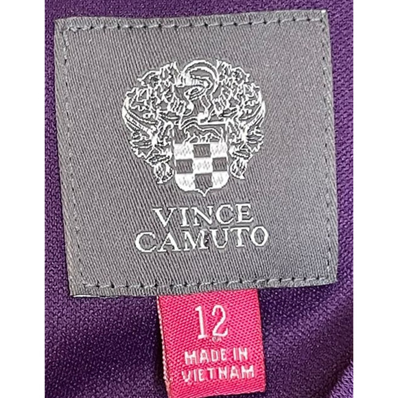 Vince Camuto Women's Bodycon Dress Studded Sleeve Back Zip Purple Size 12 - Picture 5 of 11